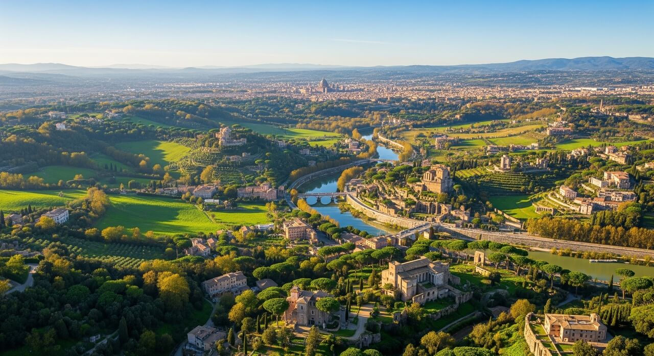 Mappa stilizzata della regione Lazio con punti di interesse per i traslochi