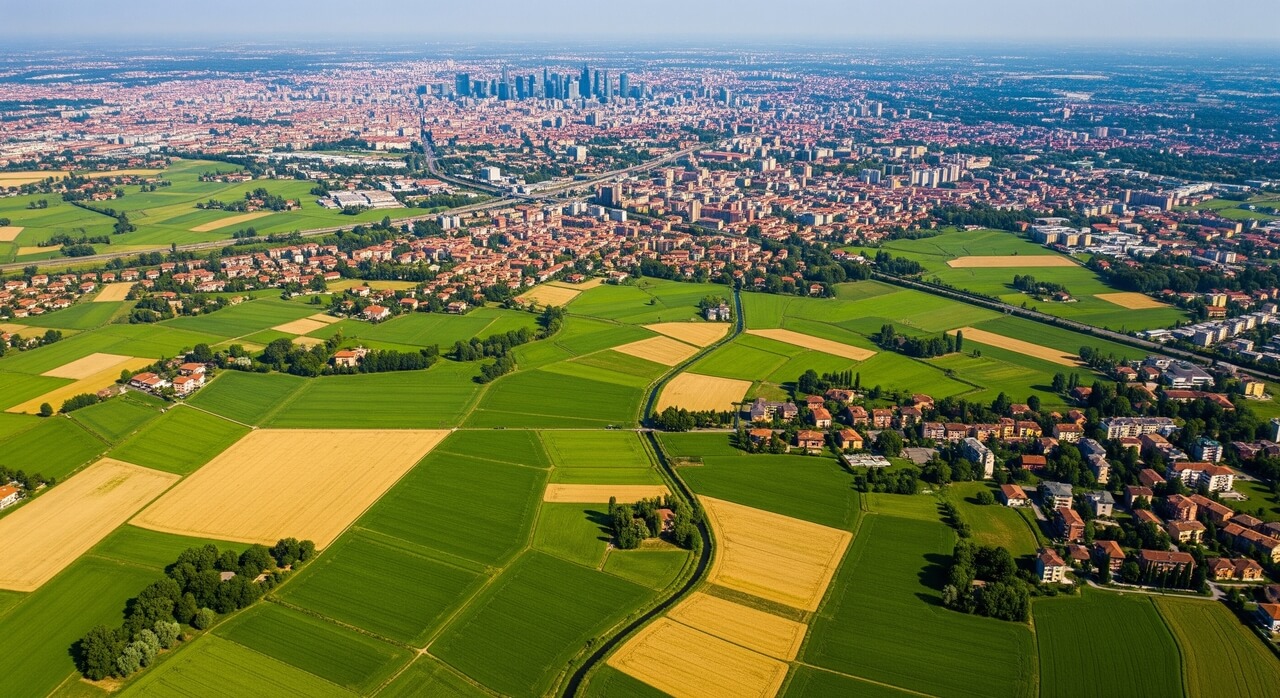 Mappa stilizzata della regione Lombardia con punti di interesse per i traslochi