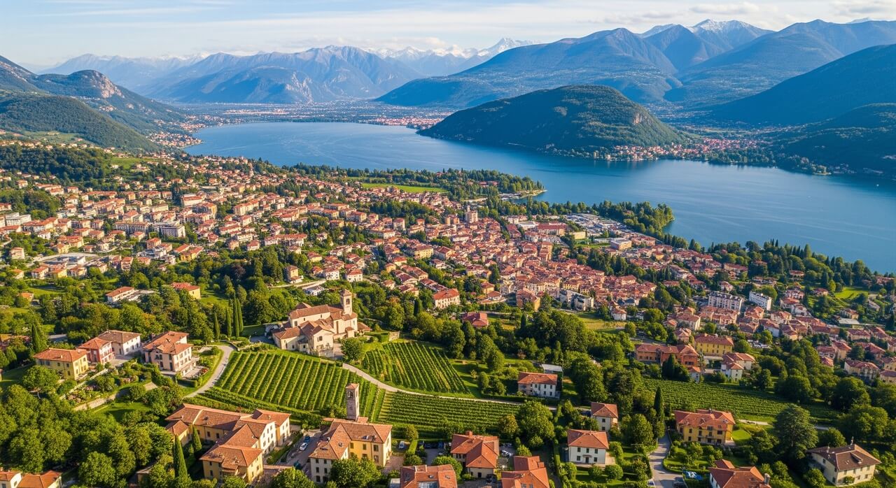 Mappa stilizzata della provincia di Varese con punti di interesse per i traslochi